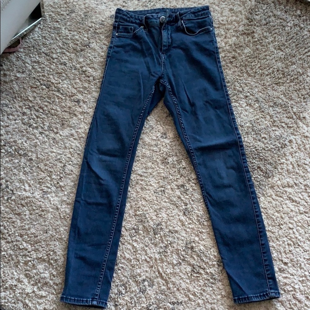 TOPSHOP MOTO Washed Black Jamie Jeans